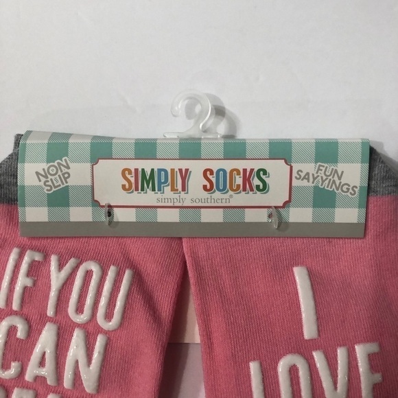 Simply Southern Non Slip I Love You Socks NWT - Picture 2 of 4